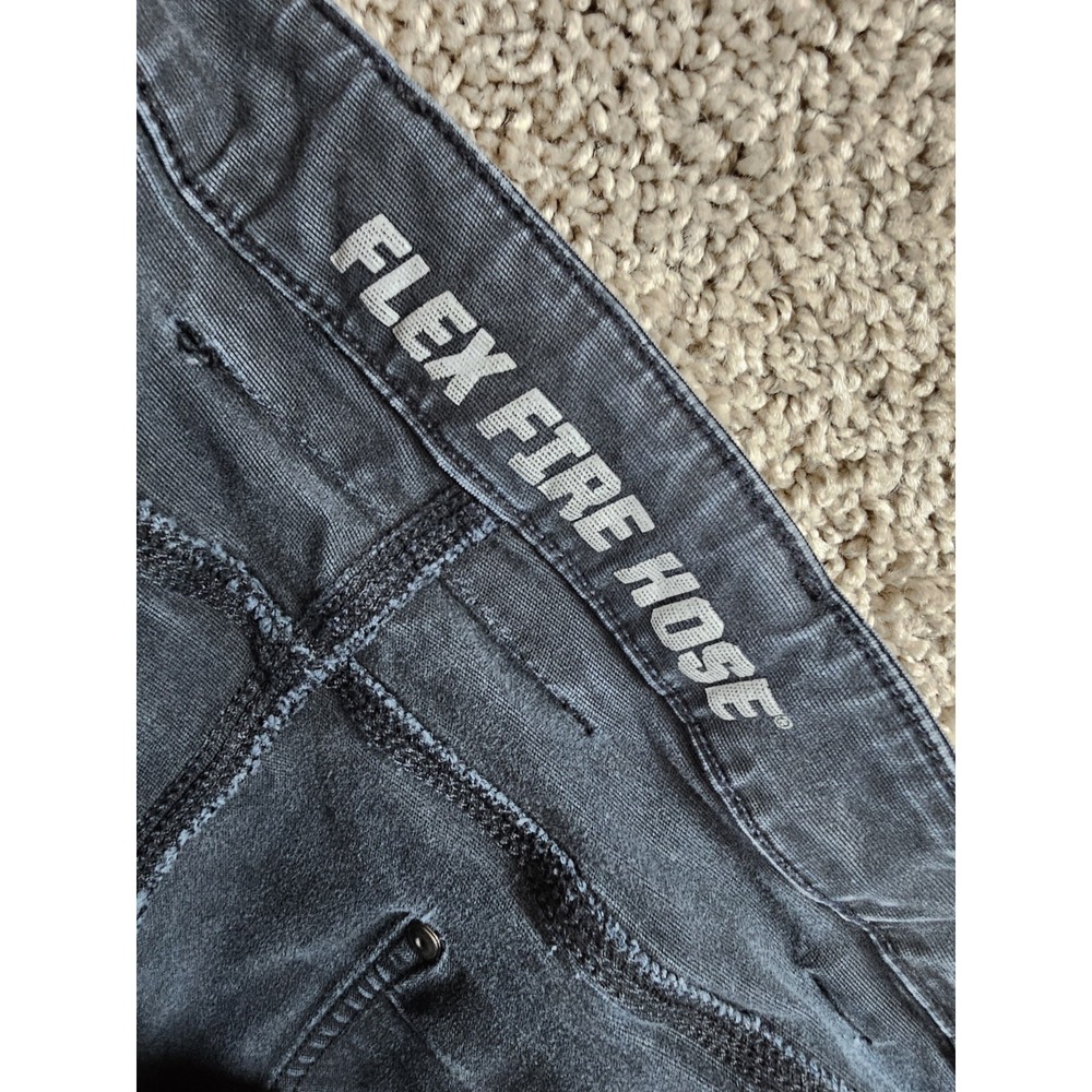 Duluth Trading Co Flex Fire Hose Black Cargo Canvas Pants Men's 42x32 (41x30) - Picture 15 of 16